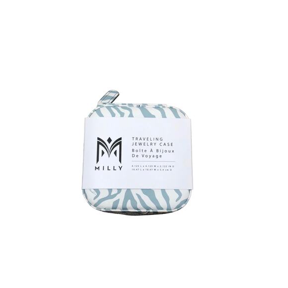 Milly Zebra Print Travel Size Jewelry Case Jewelry Box NEW - Picture 6 of 6